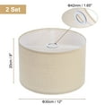 thumbnail image 2 of Lamp Shades Set of 2 Drum Lampshade 12"x12"x8" Linen Lamp Shade Easy Assembly, Cream, 2 of 6