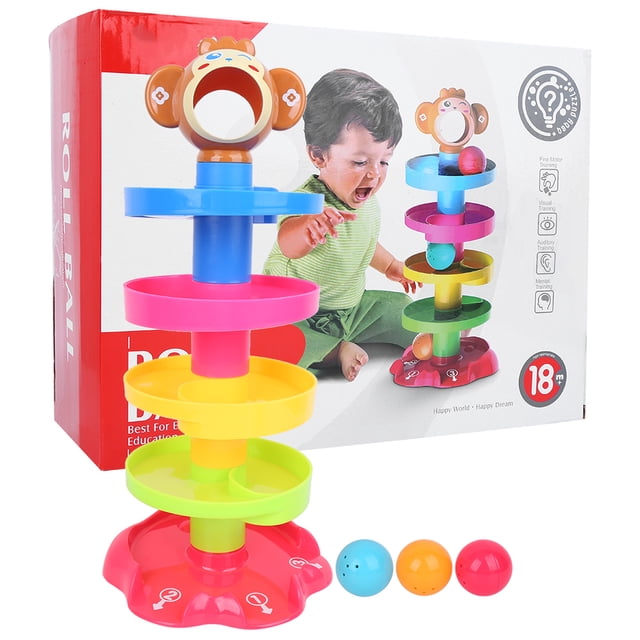 Juguete con forma de bola para niños, juguete con forma de bola giratoria para niños, juguete con forma de torre giratoria para bebé, construido para precisión