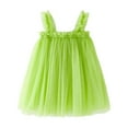 thumbnail image 1 of PMVFHDE Robes Filles Robe Fillette Sans Manches Robe de Fête des Fêtes pour Petites Occasions de Fête Dansante Vert, 3-4 Ans, 1 of 5
