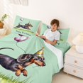 thumbnail image 3 of Homewish Dachshund Balloon Queen Sheets,Pet Lovers Queen Sheet Sets,Green,Happy Birthday Print Decor,4 Pieces,1 Flat Sheet, 1 Fitted Sheet and 2 Pillowcases, 3 of 6