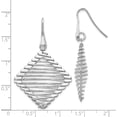 thumbnail image 4 of Sterling Silver Rhodium-plated Shepherd Hook Earrings - 46mm- Made In Italy, 4 of 6