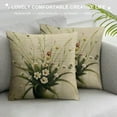 thumbnail image 3 of Awypu  Flower Trow Pillow Covers 18x18 Inch Spring Wildflower Decorative Pillow Covers Farmhouse Sage Green Plant Floral Rustic Cushion Cases for Outdoor Couch Sofa Home Decor, 3 of 5