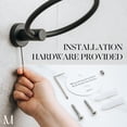thumbnail image 3 of Marmolux Acc Juego De Accesorios De Baño De 2 Piezas, Color Negro Mate, Soporte Para Toallas De Mano Para Pared De Baño + Soporte De Pared Para Papel Higiénico Negro | Toallero, Perchero, Juego De Bañ, 3 of 5