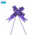 thumbnail image 3 of Unique Bargains 13 Inch Pull Bows Ribbon Gift Wrapping String Gold Thread Style Decorative Bow Tie Purple 100 Pack, 3 of 5