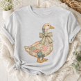 thumbnail image 6 of Patchwork Goose Graphic T-Shirt, Floral Cottagecore Unisex Tee, 6 of 9