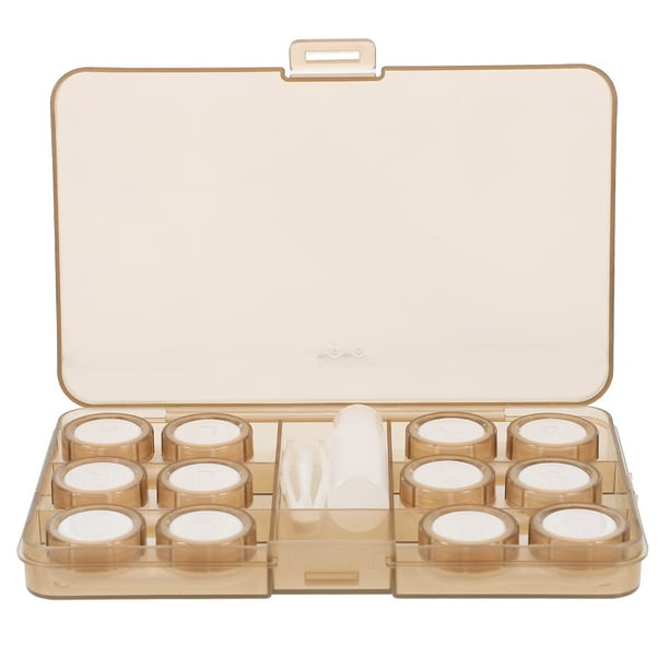 1 Juego de estuche para lentes de contacto, estuche para lentes cosméticos de colores, estuche para lentes de contacto de viaje, bonita caja de transporte para lentes