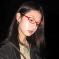 thumbnail image 4 of Gafas de montura pequeña para niña bidimensional, estilo retro, estilo Y2G, para mujer, estilo callejero, montura de gafas con degradado liso, 4 of 6