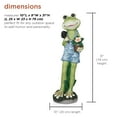 thumbnail image 3 of Alpine Corporation 31"H Gardener Frog Statue Décor for Garden & Patio, 3 of 12