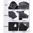 thumbnail image 4 of Zehisen Men's Fleece Winter Coat Warm Sweatshirts Zip Up Hoodie Heavyweight Sherpa Lined Fall Winter Jacket Black Gray S, 4 of 8