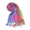 thumbnail image 2 of Bufanda Color Degradado Para Mujeres Borla Suave Envoltura Envoltura Multicolor Floral Azul 71"x27.5", 2 of 6
