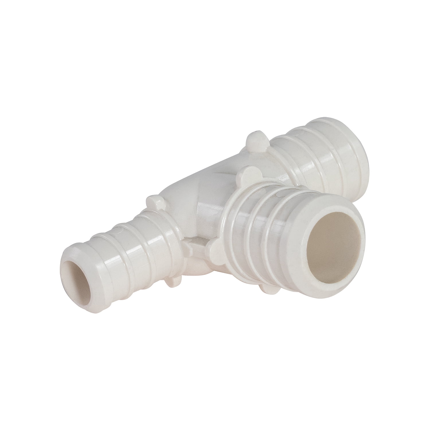 Supply Giant 5-3413PPRT Plastic PEX Poly Alloy Reducing Tee Barb Pipe Fitting 3/4 x 1/2 x 3/4 Inches Pack of 5