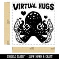 thumbnail image 2 of Octopus Virtual Hugs Self-Inking Rubber Stamp Ink Stamper - Purple Ink - Small 1 Inch, 2 of 7