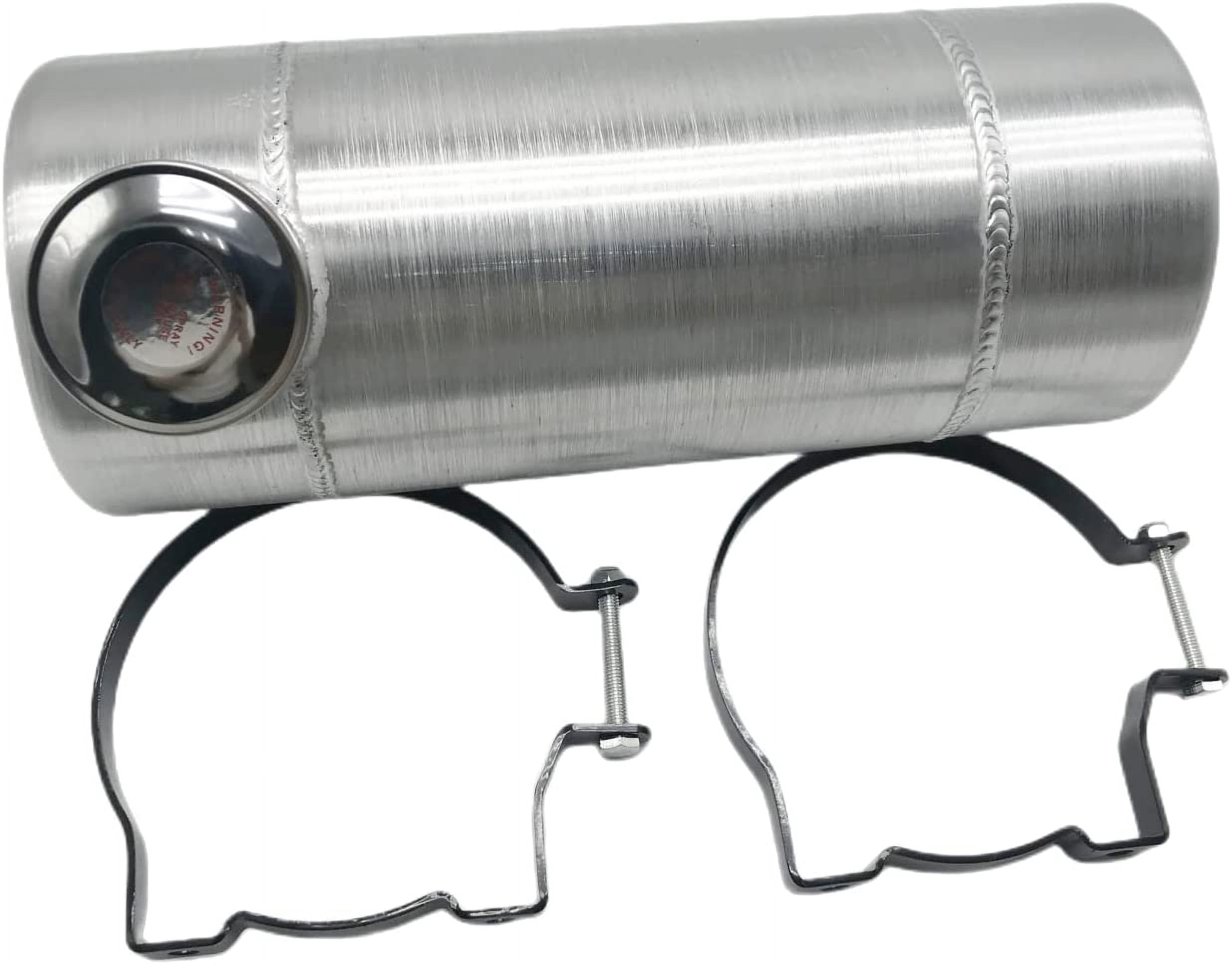 JSD AUTO PARTS Fuel Tank 1 5/8 Gallon 6x15" 1/4 NPT Outlet End Fill Spun Aluminum Gas Tank -for dune buggy, mini bike,go kart, Log splitter