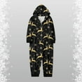 thumbnail image 2 of XUNHAO Matching Christmas Family Outfit Parent Child Outfit With Color Deer Christmas Print Hooded Zipper Home Jumpsuit Family Picture Outfits, 2 of 6