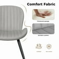 thumbnail image 6 of Daluvenix Modern Dining Chairs Set of 4 Upholstered Comfy Fabric Kitchen & Dining Room Chairs with Metal Legs & Thick Cushions for Living Room, Grey, 6 of 7
