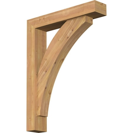 

Ekena Millwork 5 1/2 W x 28 D x 36 H Thorton Block Smooth Bracket w/ Offset Brace Western Red Cedar