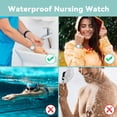 thumbnail image 5 of Bomieux Watch for Women Nurse Watch for Doctors Luminous Easy Read Dial,12/24 Hours with Second Hand,Silicone Band,Waterproof Watch Mother's Day gift for Women, 5 of 7