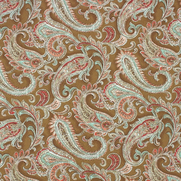 Better Homes & Gardens 100% Cotton Painterly Paisley Brown, 2 Yard ...