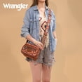thumbnail image 6 of Wrangler Aztec Crossbody Bag for Women Vegan Leather Vintage Multi Pocket Crossover Bag Shoulder Pursea with Adjustable Strap, Brown, 6 of 7