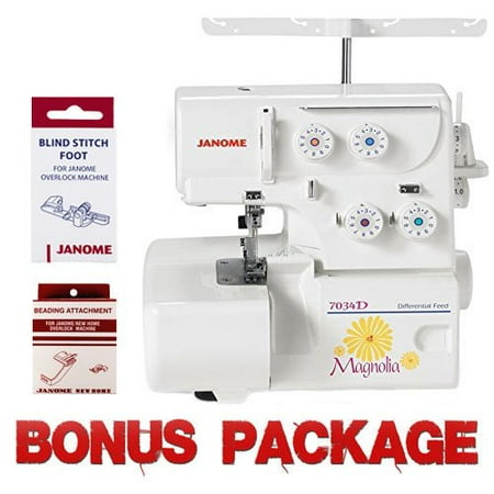 Janome Magnolia 40D Serger Sewing Machine W40Piece Walmart Delectable Sewing Machine Serger Attachment Janome Magnolia 40D Serger Sewing Machine W40Piece Walmart Delectable Sewing Machine Serger Attachment