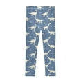 thumbnail image 4 of joogoo Girls' Leggings Dinosaur Silhouettes Blue Yoga Pants 7-8T, 4 of 8