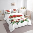 thumbnail image 3 of Manfei Christmas Bowtie Cake 7pcs Bedding Comforter Set,Happy Christmas Queen Bedding Sets,Red Berry Xmas Floral Queen Sheet Sets For Kids,Luxury Bedroom Decor, 3 of 8