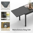 thumbnail image 4 of Homiyad Patio Dining Expandable Table, Metal Aluminum Outdoor Table for 6-8 Person Rectangular Table for Garden Lawn Porch Bistro(Black,1 Table), 4 of 5