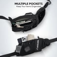 thumbnail image 6 of WATERFLY Unisex with Bottle Holder Running Walking Hiking Nylon Fanny Pack Waist Bag,Black, 6 of 7