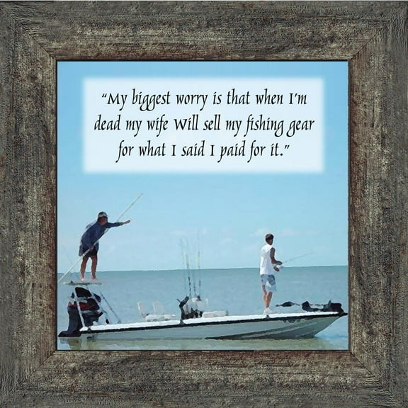 Fisherman's Prayer, Fishing Gifts, Beach, Boating or Fishing Decor, Picture Frame, 10x10 8503