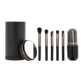 thumbnail image 1 of Set de Brochas de Maquillaje Unique Bargains de Calidad Profesional con Cerdas Suaves y Espejo Negro 7 Pcs, 1 of 1