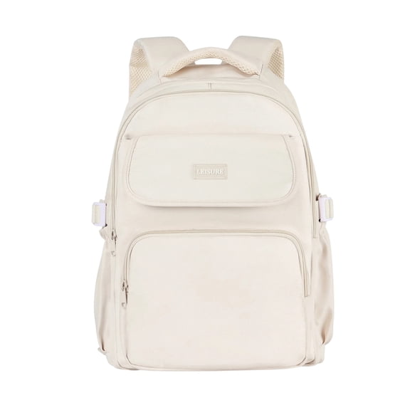 CXKKK Lightweight School Backpack, Water Resistant Casual Travel Bookbag for Students Fits 15 6 Inch Laptop with Multiple Pockets, White