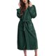 thumbnail image 1 of Batas Prolriy para mujer, bata de baño con capucha, ligera, suave, de felpa, larga, de franela, para dormir, bata de baño con capucha, bata larga y cálida de felpa, bata de mujer, verde, L, 1 of 4