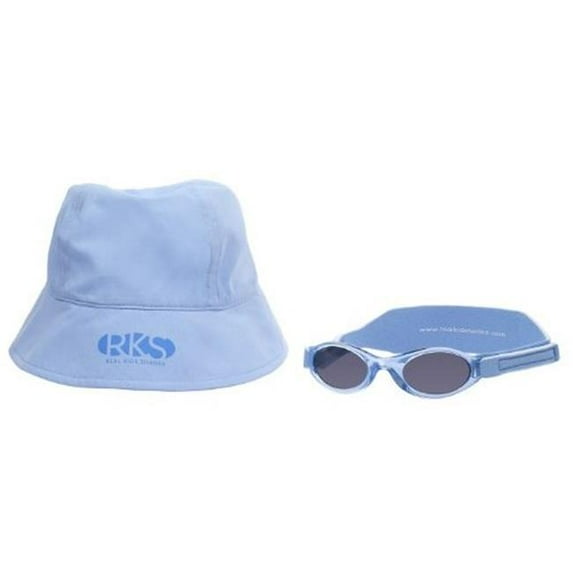 INFHATSUNBLU Infant Hat-Sunglass Combo Pack - Blue - 0-24 Months