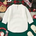 thumbnail image 5 of Fdrone Newborn Girl Boy Christmas Outfit Long Sleeve Knit Oversized Santa Claus/Reindeer Embroidery Sweater Romper Warm Bodysuit Baby Fall Winter Clothes, 5 of 5