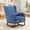 Dark blue, variant on Someet Nursery Rocking Chair, Upholstered Glider Rocker Chair with Tufted Thick Backrest for Living Room, Nursery, Bedroom, Beige