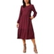 thumbnail image 2 of VESTIDOS DE OTOÑO PARA MUJER INSPIRE CHIC, CON MANGAS LARGAS, CUELLO REDONDO, TIERED, CASUAL, DE PUNTO, EN LÍNEA A, MIDI, CON BOLSILLOS, S BURDEOS, 2 of 6