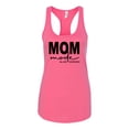 thumbnail image 2 of Wild Bobby, Mom Mode All Day Everyday Mother's Day Ladies Racerback Tank Top, Hot Pink, Small, 2 of 6