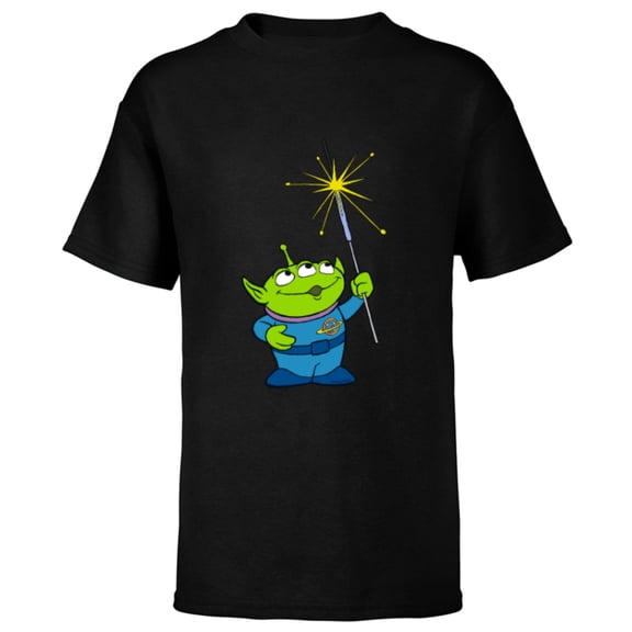 Disney and Pixar’s Toy Story Alien Sparklers Fourth of July - Short Sleeve T-Shirt for Kids - Customized-Black