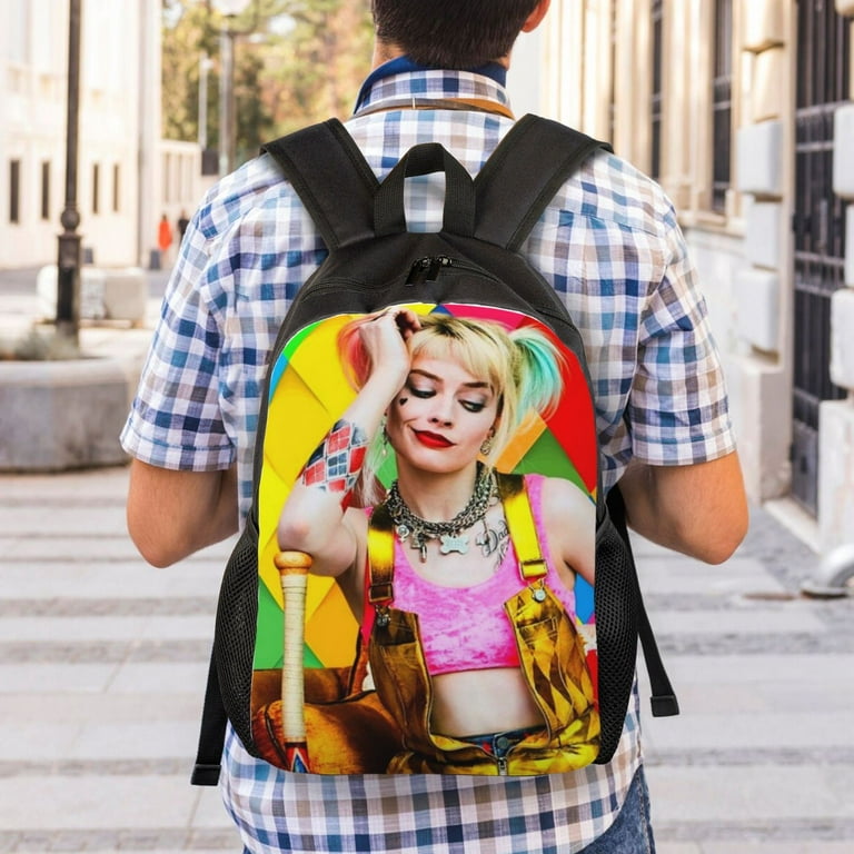Harley Quinn Film Backpack Lightweight Unisex Basic Daypack Bookbag Laptop Satchel Rucksack For Travel School Office Daily