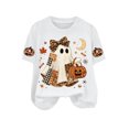 thumbnail image 5 of Leey-World Halloween Shirt for Women Fashion Printed Crew Neck Short Sleeve T Shirt Halloween Printed T Shirt Top, 5 of 5