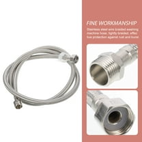 BESTOYARD High Toughness 304 Stainless Steel Washing Machine Extension Hose with Easy Thread Connection