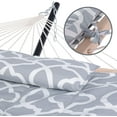 thumbnail image 6 of 55 Inch Extra Large Double Hammock with Stand, 475lbs Capacity, Outdoor Portable Hammock with Hardwood Spreader Bar, Extra Large Pillow, Gray, 6 of 8