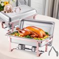 thumbnail image 1 of VEVOR 8 Qt Ensemble de 2 Buffets Rectangulaires pour Friction Poêle Format Double Acier Inoxydable, 1 of 9