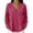 Hot Pink, variant on Uaswgudfs Women's Sweater Loose Fit Long Sleeve V Neck Scalloped Lace Trim Ribbed Knit Casual Pullover Top for Autumn Winter