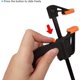 thumbnail image 1 of Paquete de 4 abrazaderas de trinquete de 4 pulgadas con una sola mano, madera en forma de F, herramienta de sujeción de liberación rápida, ideal para aplicaciones de sujeción rápidas y fáciles LingWen 8390615264419, 1 of 1