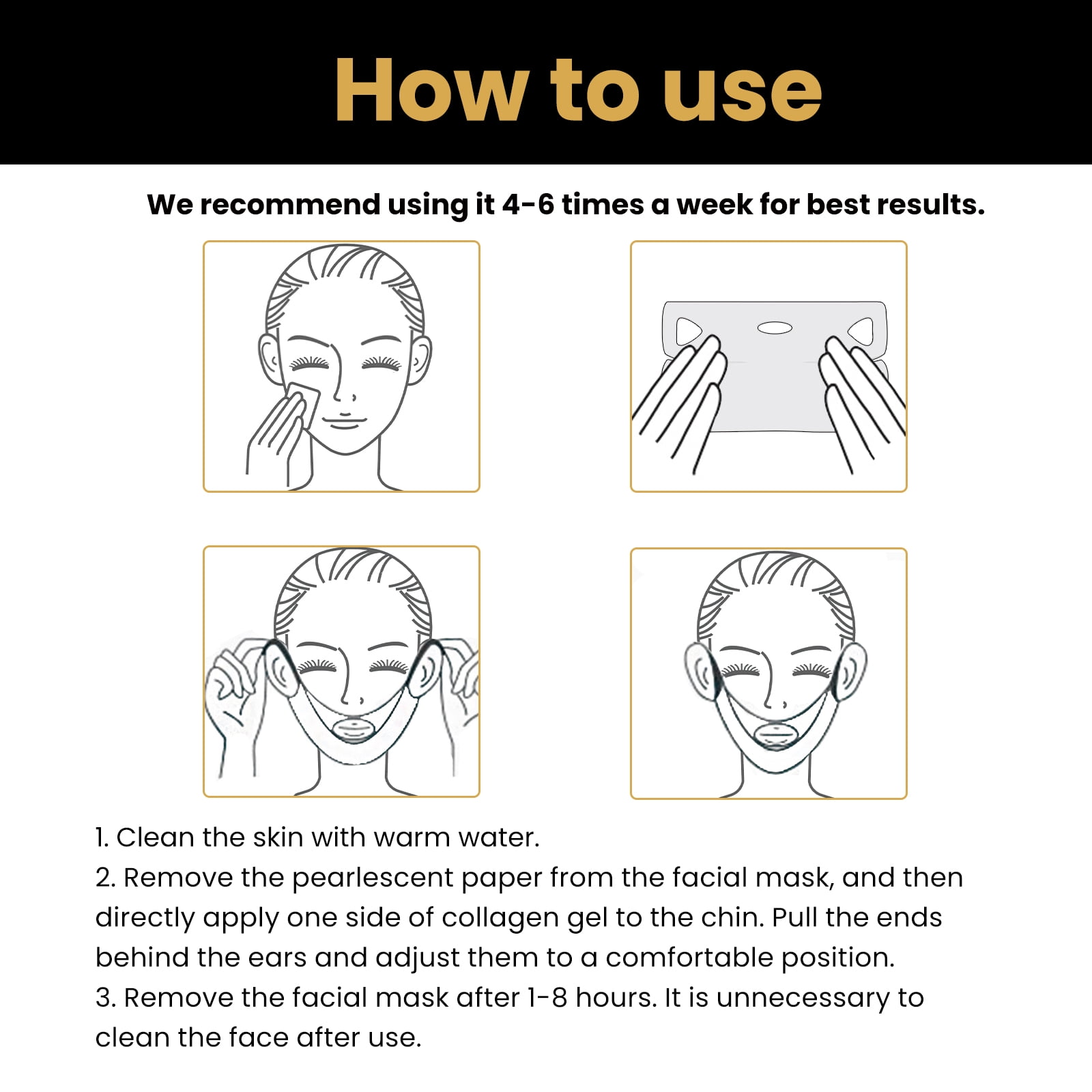 Alvantor V Line Lifting Mask With Asiatica Extract for Chin Tightening and Neck Firming