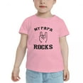thumbnail image 2 of My Papa Rockss Funny Toddler T Shirts for Boys Girls (Pink, 5/6T), 2 of 5
