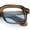 Brown - Blue, variant on Urban Hipster Narrow Rectangle Horn Rim Plastic Retro Sunglasses Brown - Blue