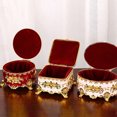 thumbnail image 3 of Jewelry Box Dust-proof Anti-drop Vintage Exquisite Enameled Storage Metal European Style Jewelry Holder for Bedroom, 3 of 8