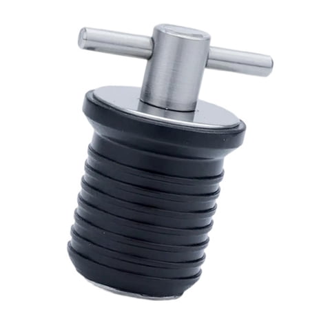 JISADER Drain Twist Plug Deck Drain Stopper Boat Accessories T Handle Adjustable for Boats Livewell Bilge Speedboat Hulls Kayaks